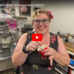 Sandi eating gelato