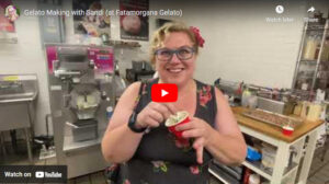 Sandi eating gelato